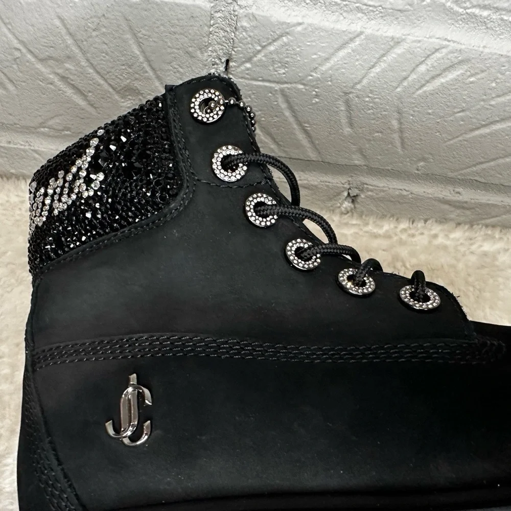New JIMMY CHOO x Timberland embellished Swarovski boots Size 37 - Picture 10 of 15